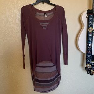 Free People High Low Thermal Top